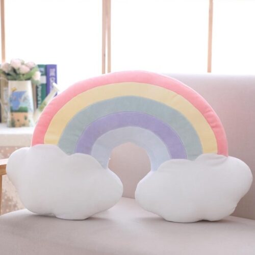 Plush Rainbow Pillow